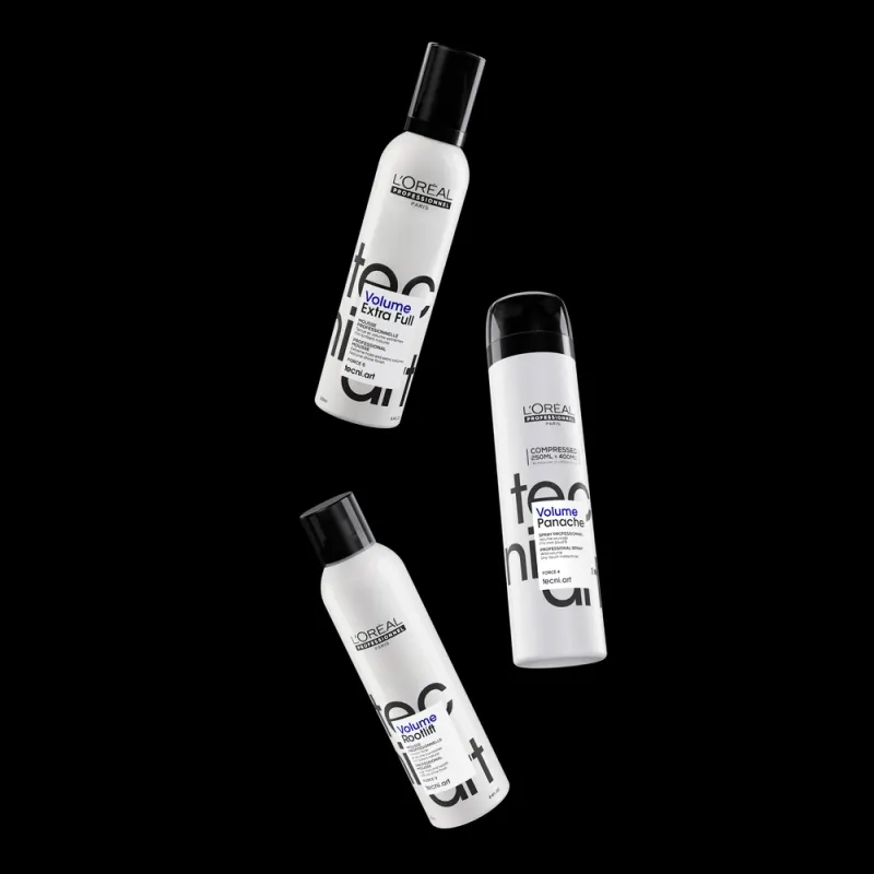 Сух текстуриращ спрей-пудра за обем и плътност Loreal Professionnel Techni Art Volume Panache 250ml — снимка 9