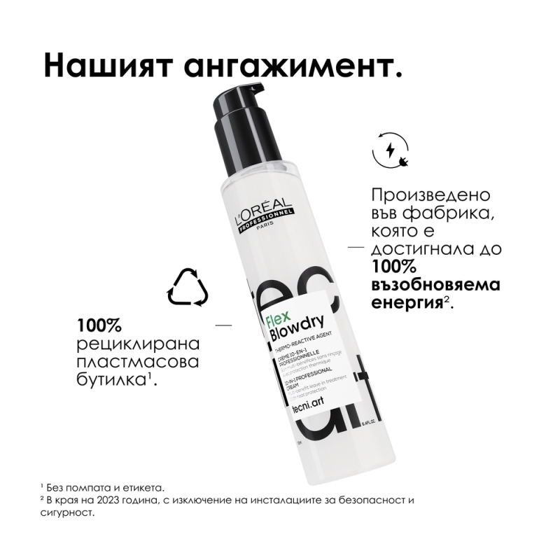 Мултифункционален термозащитен крем за изсушаване Loreal Professionnel Tecni Art Flex Blow Dry 150 ml — снимка 7