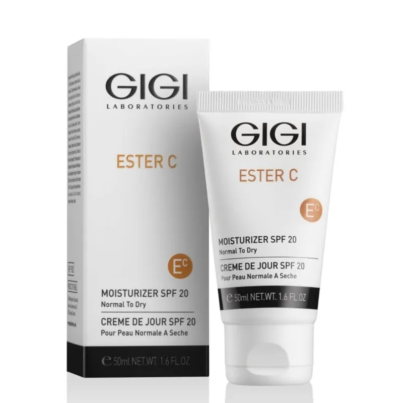 GIGI Ester C Moisturizing Cream SPF 20 50 ml – Дълбоко хидратиращ дневен крем с витамин C, хиалуронова киселина и анти-ейдж з