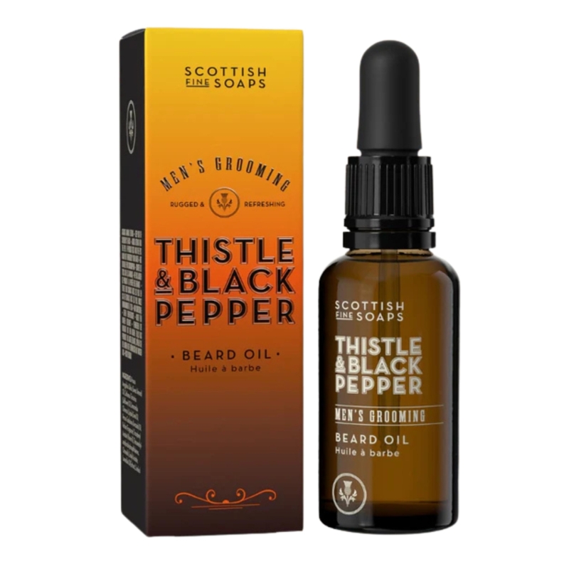 Scottish Fine Soaps Men's Grooming Thistle & Black Pepper Beard Oil 30ml
