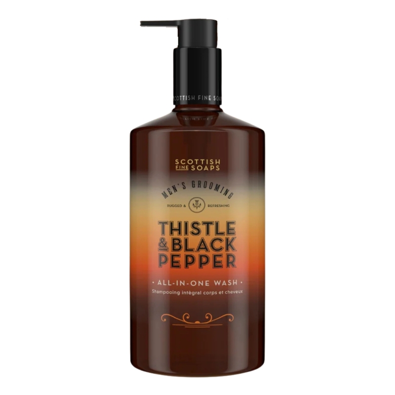 Scottish Fine Soaps Men's Grooming Thistle & Black Pepper All-In-One Wash 500ml