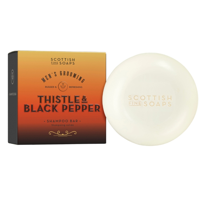 Scottish Fine Soaps Men's Grooming Thistle & Black Pepper Soap 100g