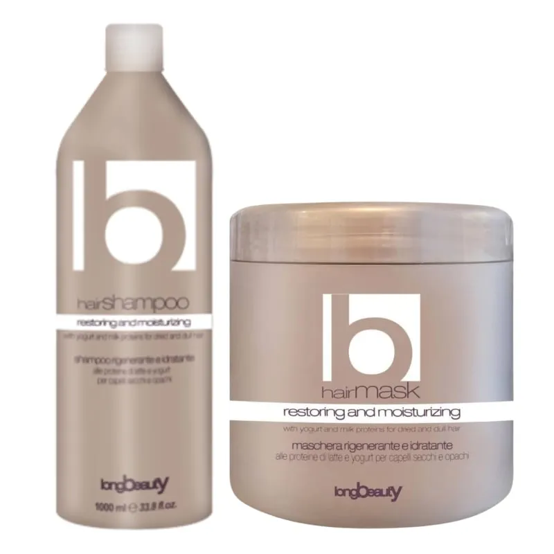 Edelstein Professional Evolution Yoghurt & Milk Protein Regenerating Shampoo for Dry hair 1000ml + Edelstein Professional Evolution Yogurth & Milk Protein Nourishing Mask for Dry hair 1000ml