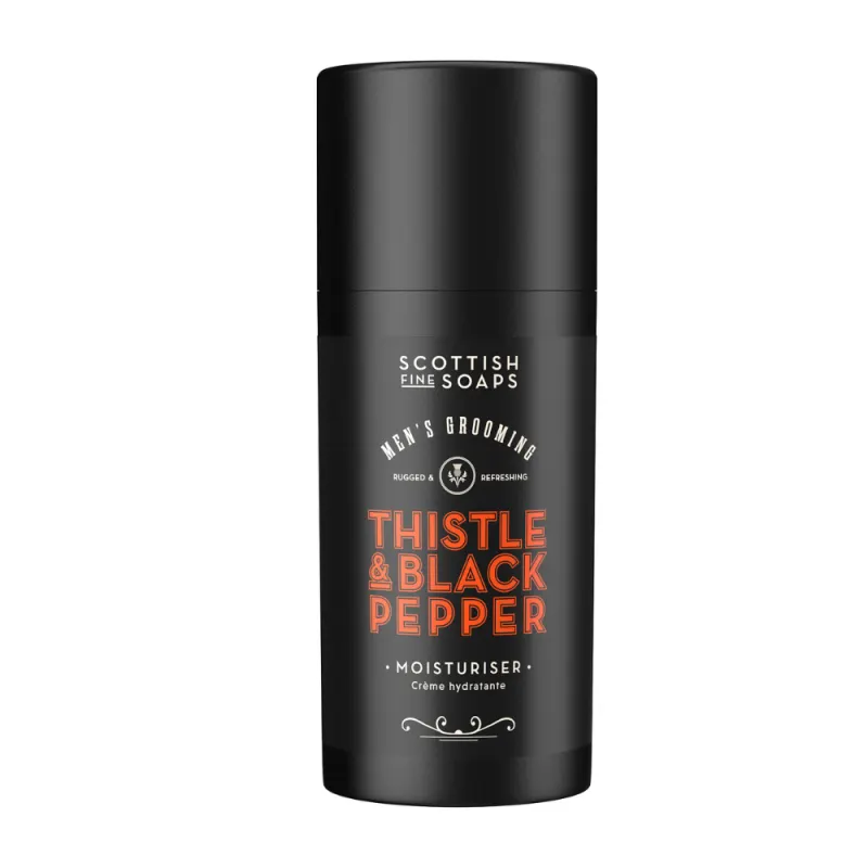 Scottish Fine Soaps Men's Grooming Thistle & Black Pepper Moisturiser 100ml