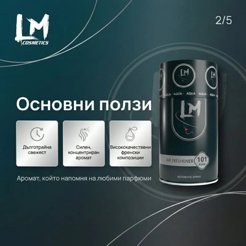 Освежител за въздух LM BVL Aqua 250ml 101 ( пълнител за електронен ароматизатор ) — 3