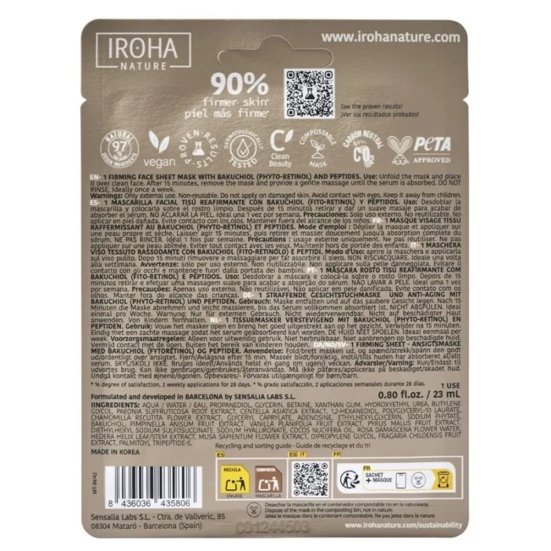 Iroha Firming & Anti-Age Sheet Mask with Bakuchiol — 7