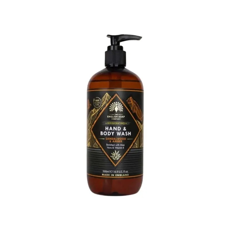 Душ гел 2в1 за ръце и тяло със Сандалово дърво и Кехлибар The English Soap Company Invigorating Sandalwood & Amber Hand & Body Wash 500ml — 3
