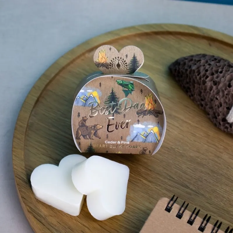 Мини сапуни The English Soap Company Best Dad Ever Heart Guest Soaps 3 x 20 g — снимка 3