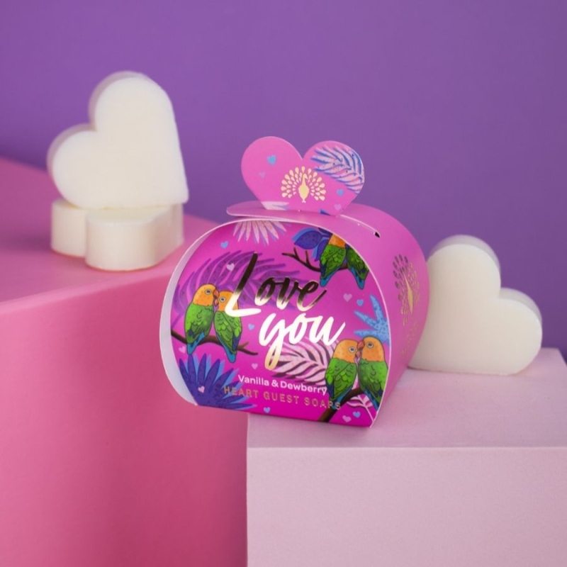 Мини сапуни The English Soap Company Love You Heart Guest Soaps 3 x 20 g — снимка 3
