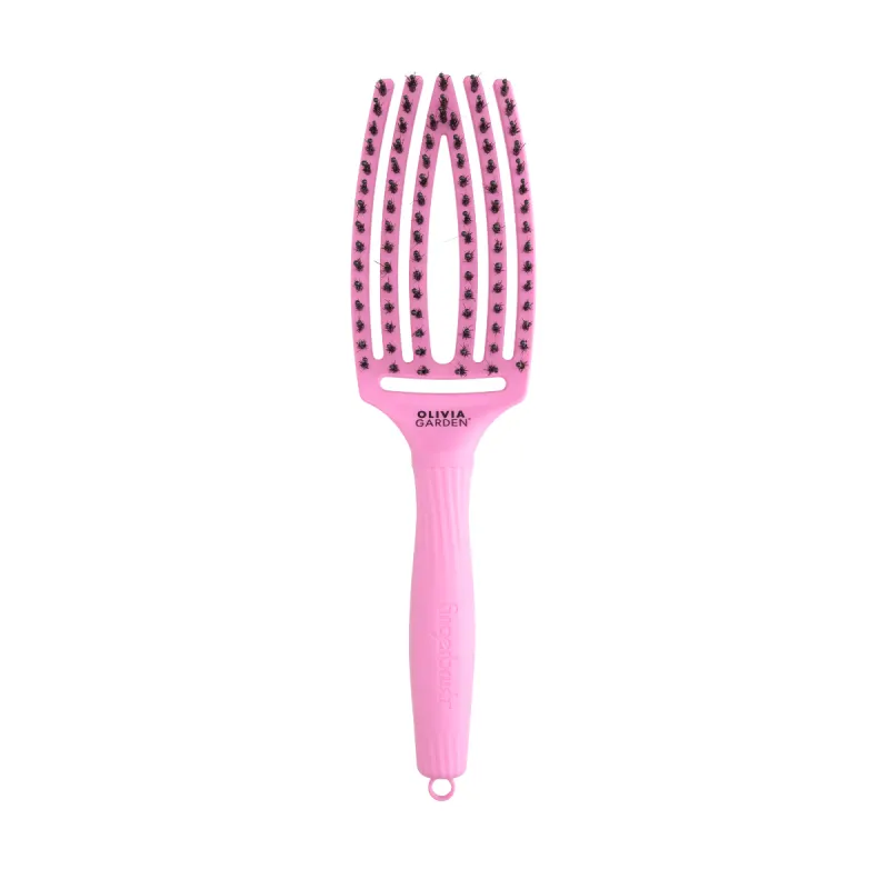 Четка за разресване със смесен косъм Olivia Garden Fingerbrush Think Pink 25 Pink Tokyo