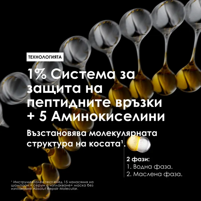Двуфазно олио за блясък и възстановяване в размер за пътуване L’Oréal Professionnel Absolut Repair Molecular Bi-phase Oil 30