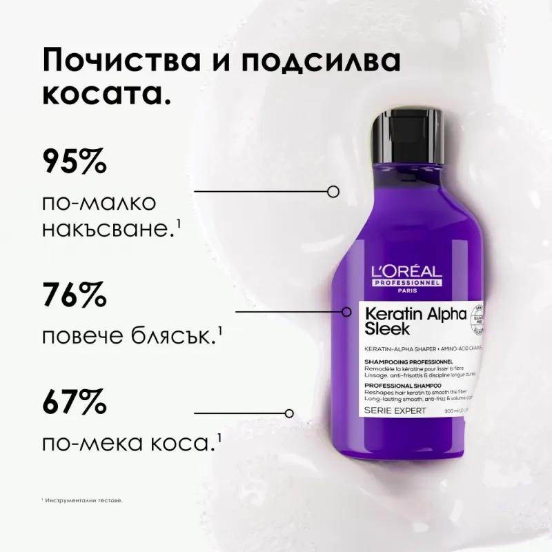 Loreal Professionnel Keratin Alpha Sleek Shampoo 300 ml — 4