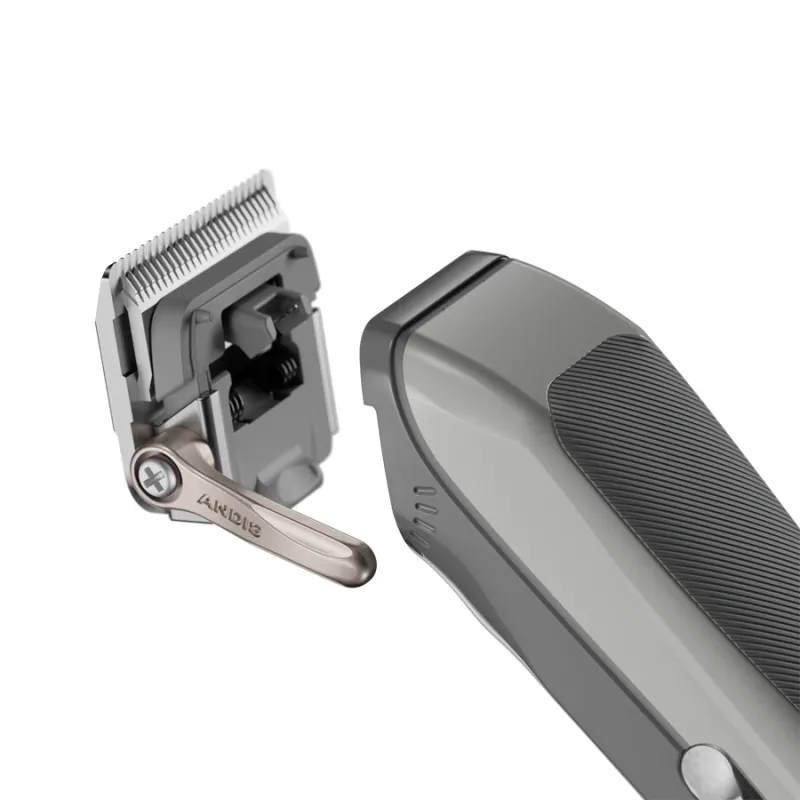 Professional hair clipper with taper blade and 12 magnetic combs Andis reVITE Taper Blade Grey — 6