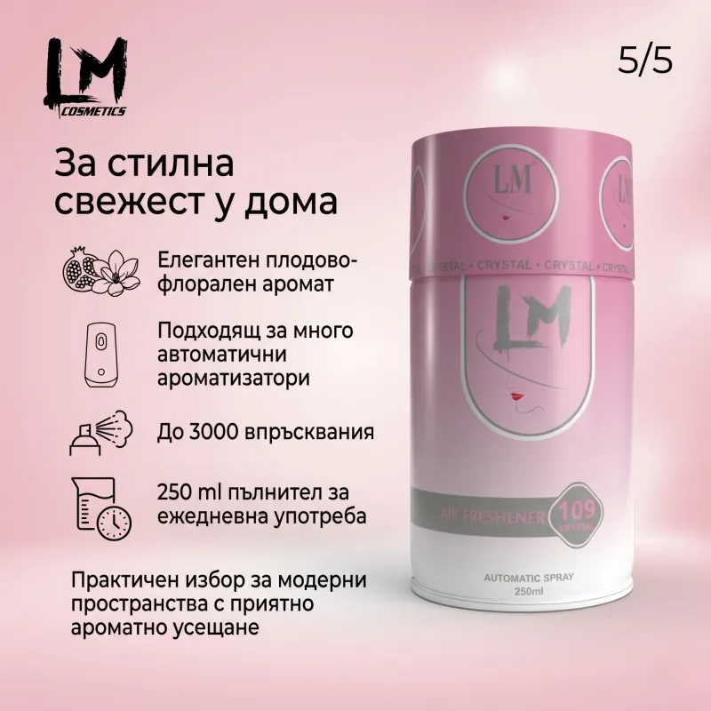 Освежител за въздух LM VRS Crystal 250ml 109 ( пълнител за електронен ароматизатор ) — снимка 6