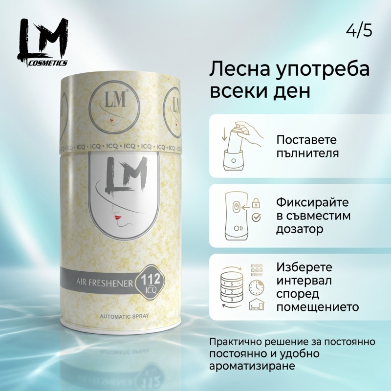 Освежител за въздух LM ICQ 250ml 112 ( пълнител за електронен ароматизатор ) — снимка 5