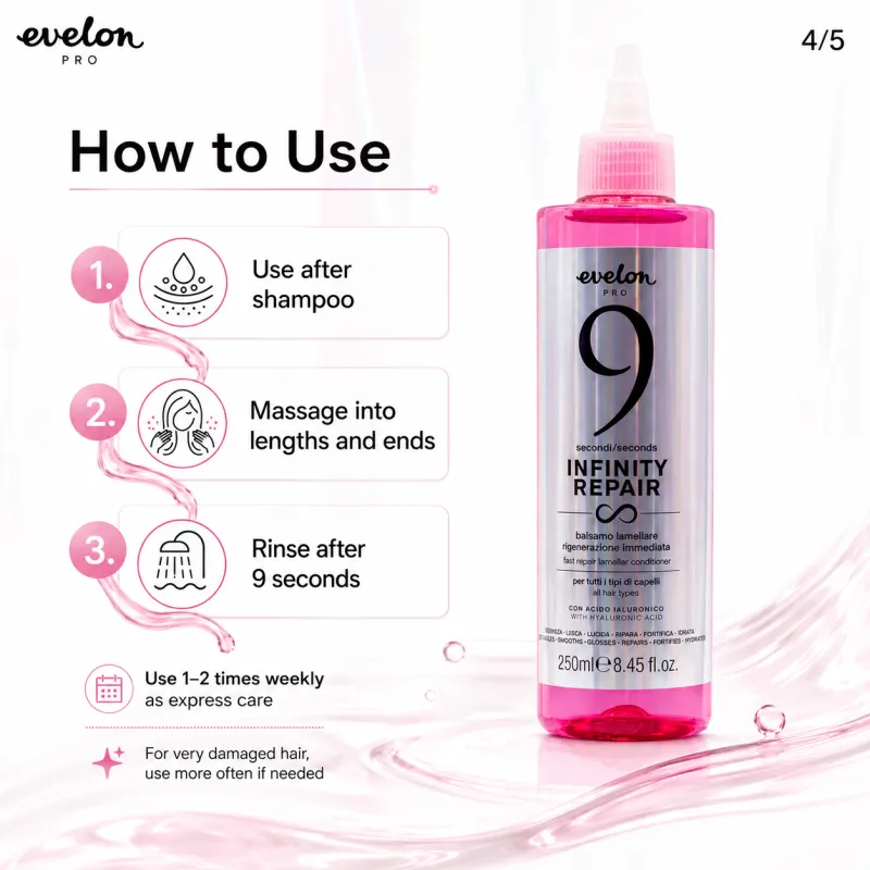 Evelon Pro INFINITY REPAIR Fast Repair Lamellar Conditioner 250 ml — 5