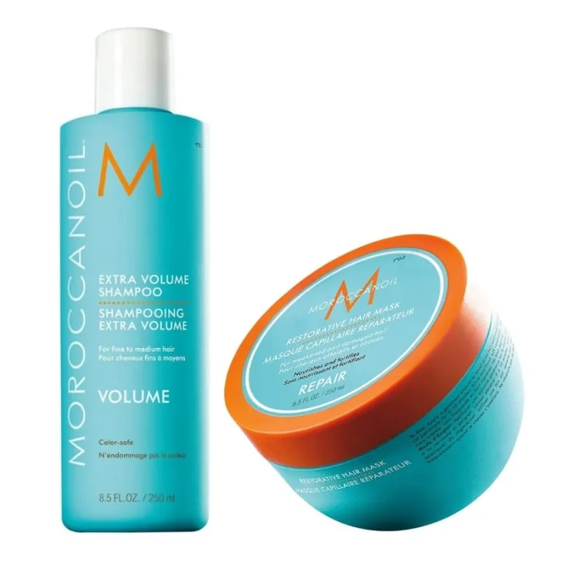 Moroccanoil Extra Volume Shampoo 250 ml + Restorative Hair Mask 250 ml — 2