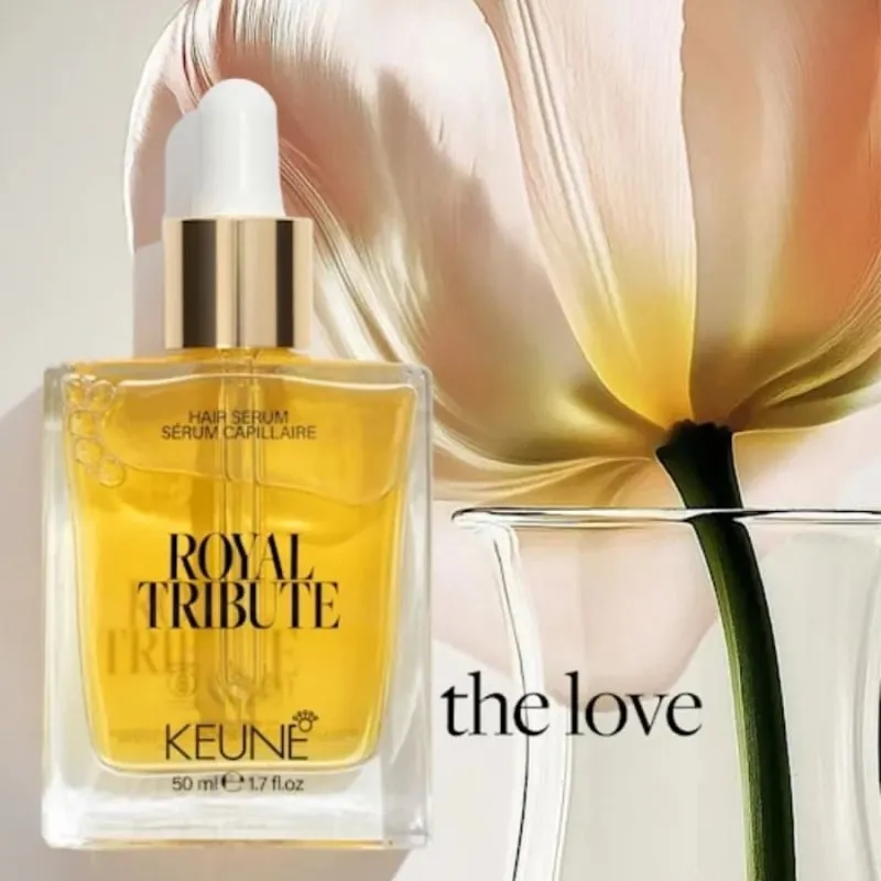 Луксозен изглаждащ серум за подхранване и блясък Keune The Royal Tribute Hair Serum 50 ml — снимка 2