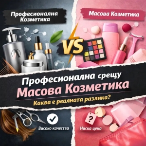 Професионална срещу масова козметика: каква е реалната разлика? 🤔✨