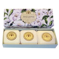 Комплект луксозни сапуни в кутия с Бял Жасмин The English Soap Company White Jasmine Soap 3x100g