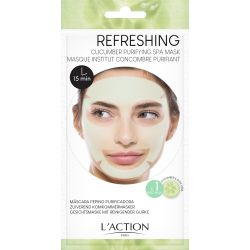 Почистваща и освежаваща маска за лице с Краставица L'action Refreshing Cucumber Purifying Spa Mask 20g 