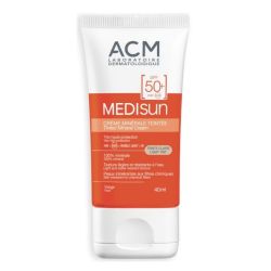 Минерален слънцезащитен крем с цвят ACM Medisun Mineral Tinted Sunscreen Cream SPF 50 40ml