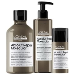 Термозащитна рутина за възстановяване и защита на увредена коса Loreal Professionnel Absolut Repair Molecular 