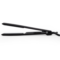 Професионална преса за коса с титаниеви плочи, дигитален контрол и йонна технология Corioliss C3 Black Soft Touch Chrome