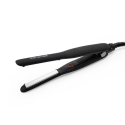 Професионална мини преса за коса с титаниеви плочи, 3 температурни степени и йонна технология Corioliss C-Slim Black