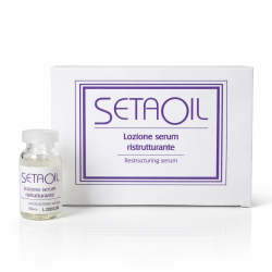 Преструктуриращ серум за коса с арганово масло за блясък, мекота и възстановяване Alan Jey Seta Oil Restructuring Serum 10x12 ml