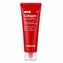 Лифтинг маска за суха, дехидратирана и отпусната кожа с 70% хидролизиран колаген, хиалуронова киселина и Lactobacillus фермент MEDI-PEEL Red Lacto Collagen Wrapping Mask 70 ml