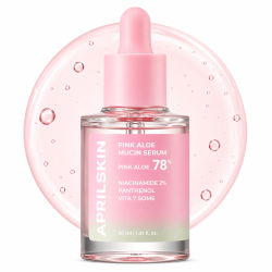 Серум за дехидратирана, чувствителна и неравномерна кожа с алое, ниацинамид и пантенол APRILSKIN Pink Aloe Mucin Serum 30 ml