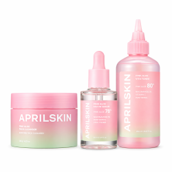 APRILSKIN Pink Aloe Cleanser + Vita Toner + Mucin Serum Set