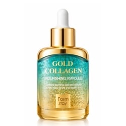 Подхранващ серум за суха, повяхнала и отпусната кожа с колаген и злато Farmstay Gold Collagen Nourishing Ampoule 55 ml