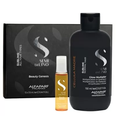 Alfaparf SDL Sublime Cellula Madre Glow Multiplier 150ml + Beauty Genesis 12x13ml