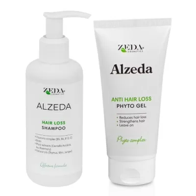 Комплект против косопад и за стимулиране на растежа Alzeda Hair Loss Shampoo + Phyto Gel Set