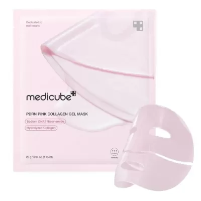 Гел маска с PDRN и колаген за еластичност и изравняване на тена – Medicube PDRN Pink Collagen Jelly Gel Mask 28 g