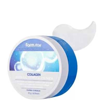 Хидрогел пачове за околоочен контур с колаген – FarmStay Collagen Water Full Hydrogel Eye Patch 60 бр.