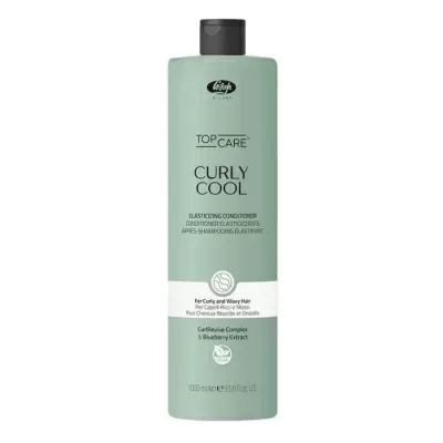 Еластизиращ балсам за къдрава и чуплива коса с CurlRevive Complex и екстракт от боровинка Lisap Top Care Curly Cool Elasticizing Conditioner 1000 ml