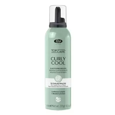 Еластизираща мус-пяна за къдрава и вълниста коса с CurlRevive Complex и екстракт от боровинка Lisap Top Care Curly Cool Elasticizing Mousse 250 ml