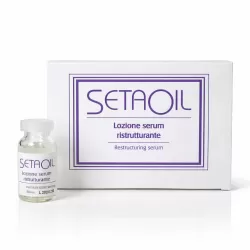 Преструктуриращ серум за коса с арганово масло за блясък, мекота и възстановяване Alan Jey Seta Oil Restructuring Serum 10x12 ml