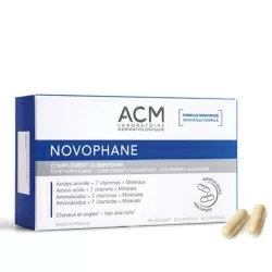 Хранителна добавка за коса и нокти с биотин, цинк и аминокиселини ACM Novophane Capsules 60 капсули