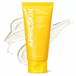 Пилинг маска за запушени пори, черни точки и неравна текстура с невен, ниацинамид, PHA и BHA APRILSKIN Real Calendula Peel Off Pack 100 ml