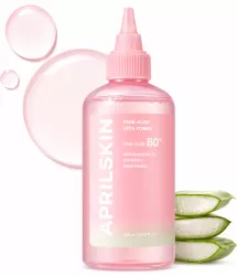 Тонер за чувствителна, проблемна и неравномерна кожа с Алое, 2% ниацинамид, витамин C, Cica и чаено дърво APRILSKIN Pink Aloe Vitamin C Brightening Toner 250 ml