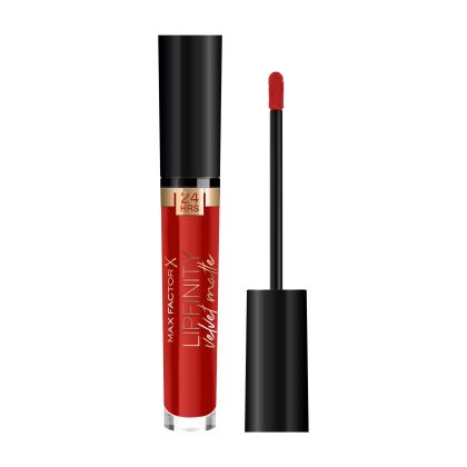 Течно матово червило Max Factor Lipfinity Velvet Matte Lipstick 025 Red Luxury
