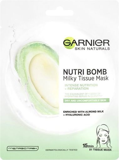 Интензивно подхранваща маска за лице Garnier Nutri Bomb Milky Tissue Mask with Almond 