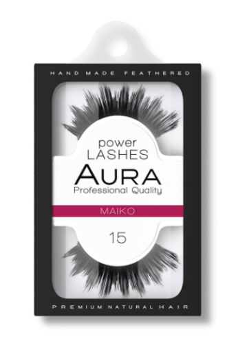 Мигли от естествен косъм Aura Power Lashes False Eyelashes 15 Maiko