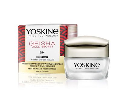 Крем против бръчки с регенериращ ефект 55+ Yoskine Geisha Gold Secret Anti-Wrinkle & Regenerating Cream 55+ 50ml 