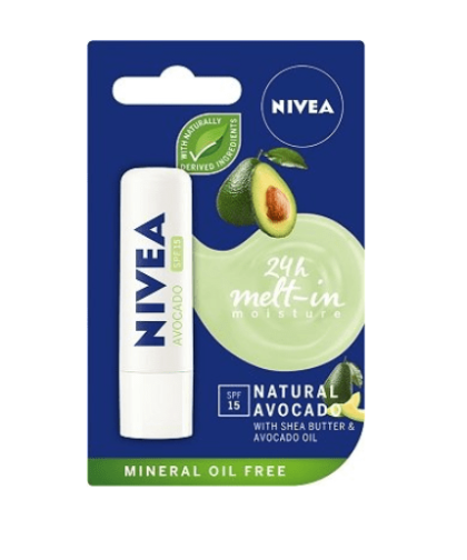 Балсам за устни с масло от Авокадо Nivea Natural Avocado SPF15 Lip Balm 4.8g 