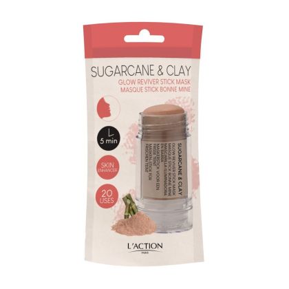 L'action Sugarcane & Clay Glow Reviver Stick Mask 30g 